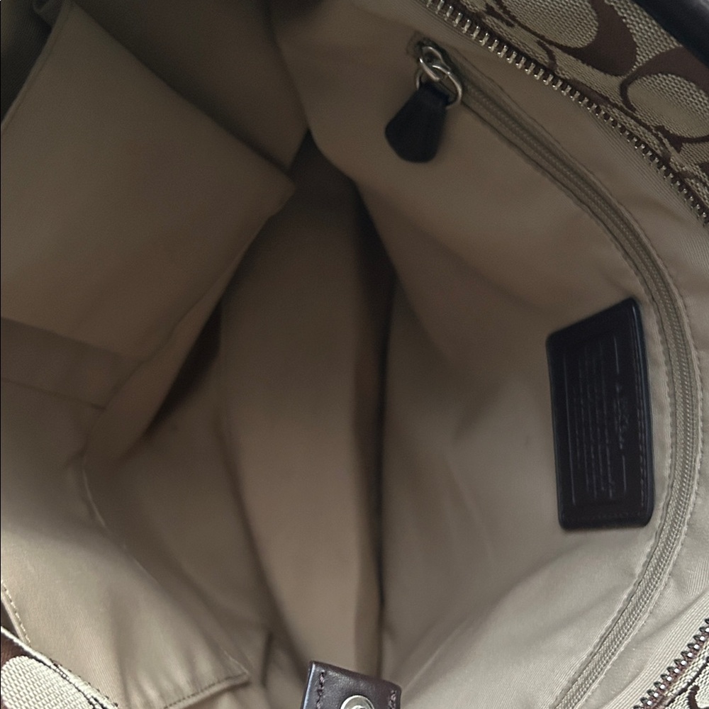 Coach Tan and Brown Signature Tote - Picture 9 of 9
